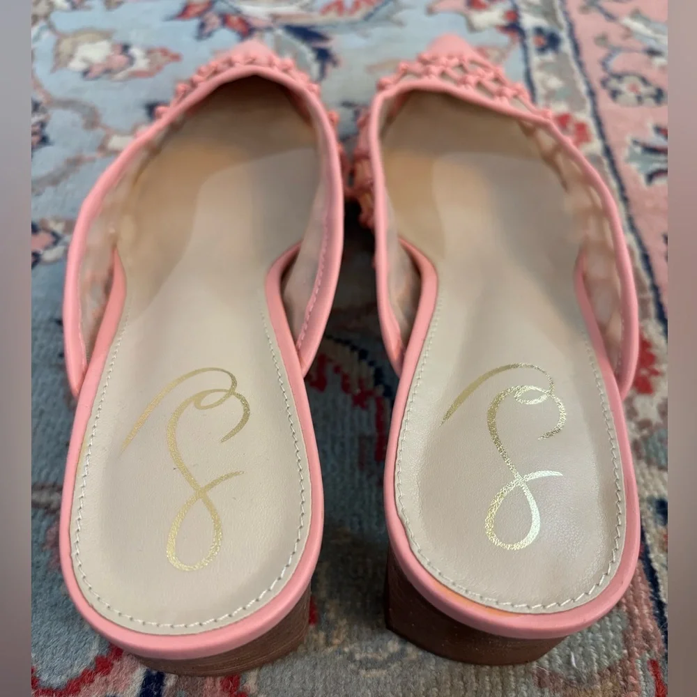 Never Worn! Sam Edelman - NWOT Blush Pink Snyder Mule Kitten Heels - Picture 8 of 9